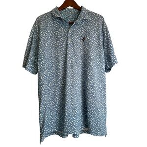 Johnnie O Mens Blue Swirl Forest Creek Golf Club Pinehurst NC Sz Large